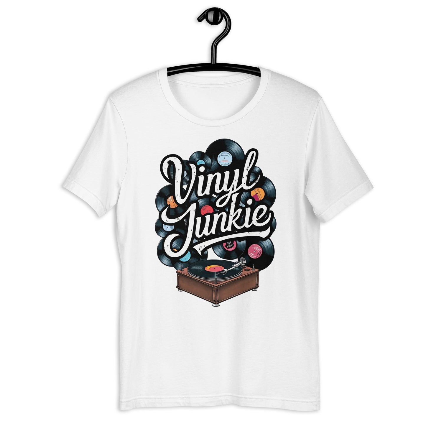 Vinyl Junkie T-Shirt - Bold Black Apparel