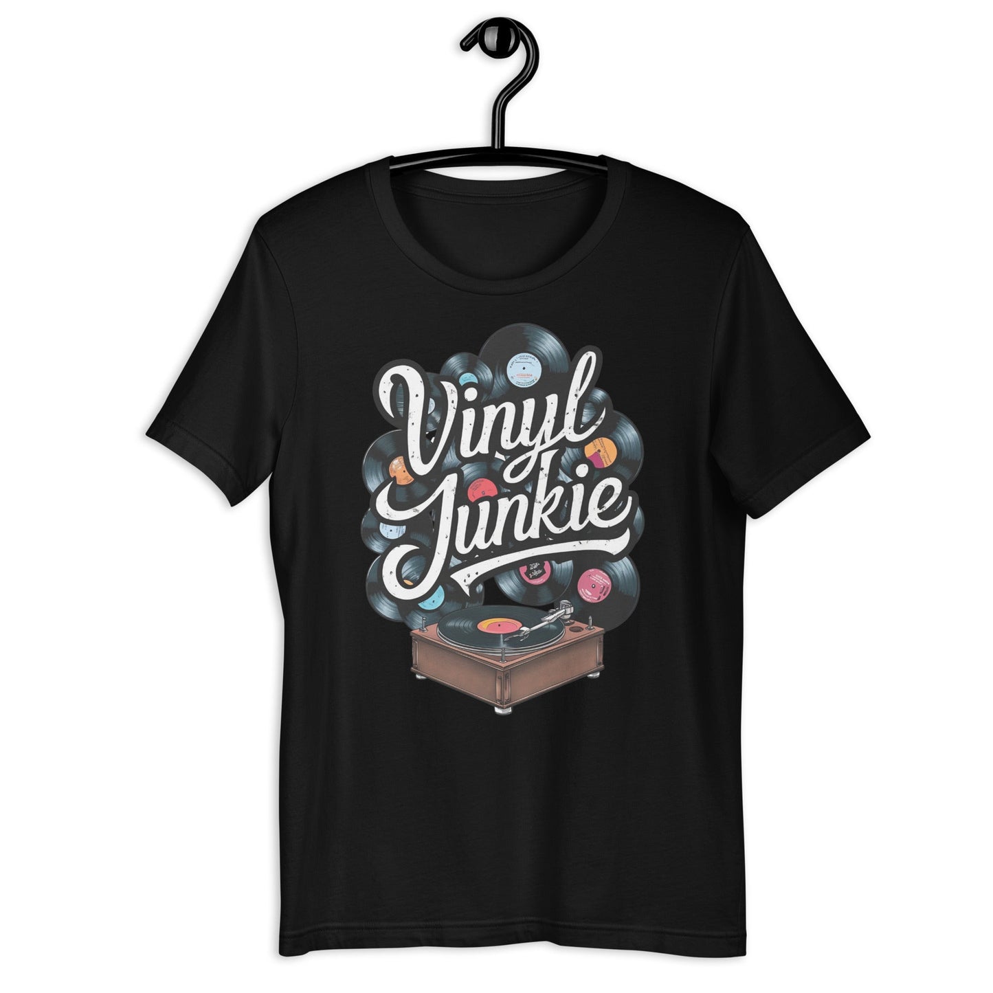 Vinyl Junkie T-Shirt - Bold Black Apparel