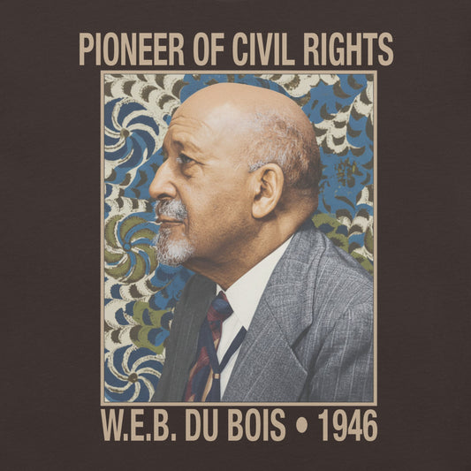 W.E.B. Du Bois Portrait T-Shirt - Bold Black Apparel