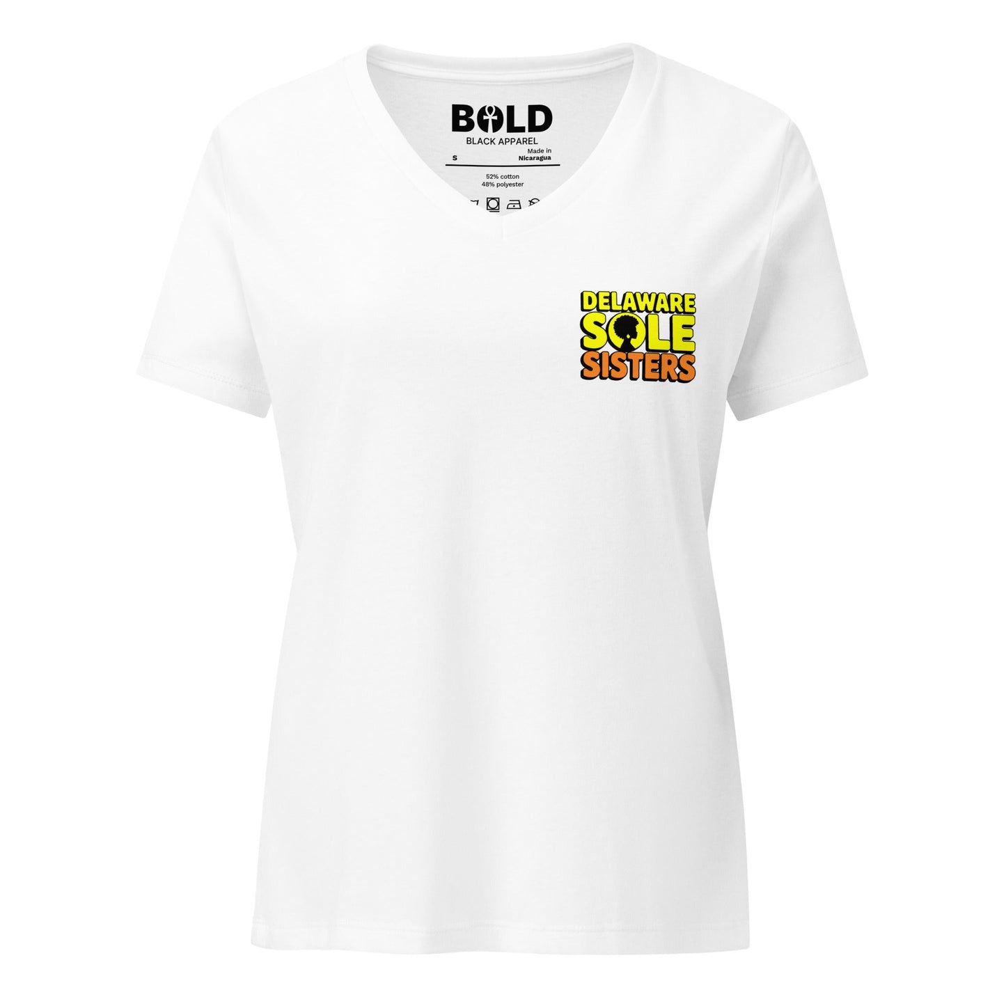 Women's Delaware Sole Sisters V - Neck - Bold Black Apparel