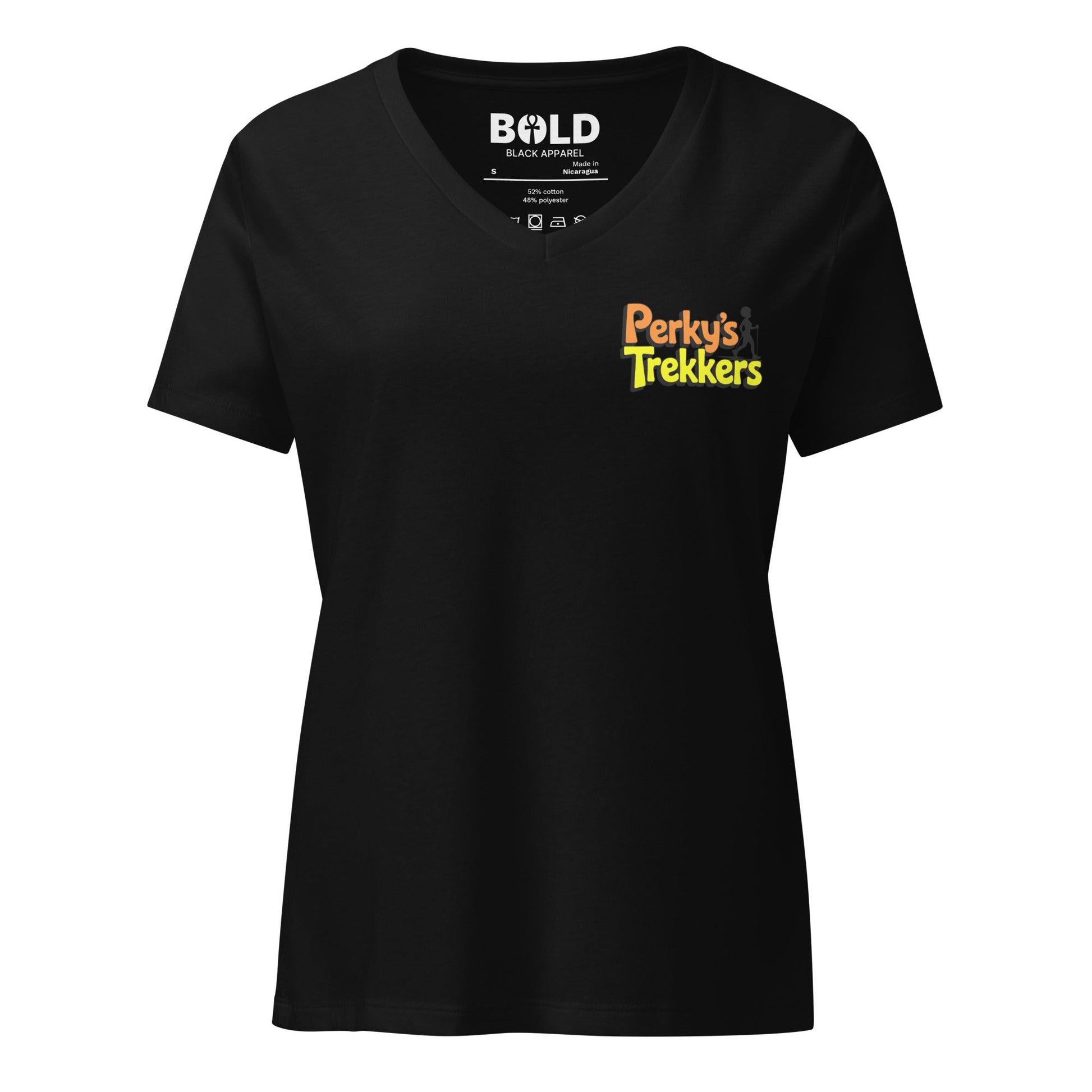 Women's Perky's Trekkers V - Neck - Bold Black Apparel
