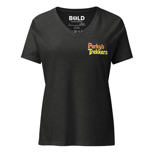Women's Perky's Trekkers V - Neck - Bold Black Apparel