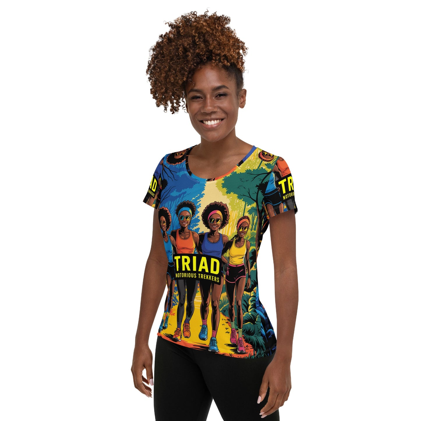 Women's Triad Notorious Trekkers Athletic T-Shirt - Bold Black Apparel