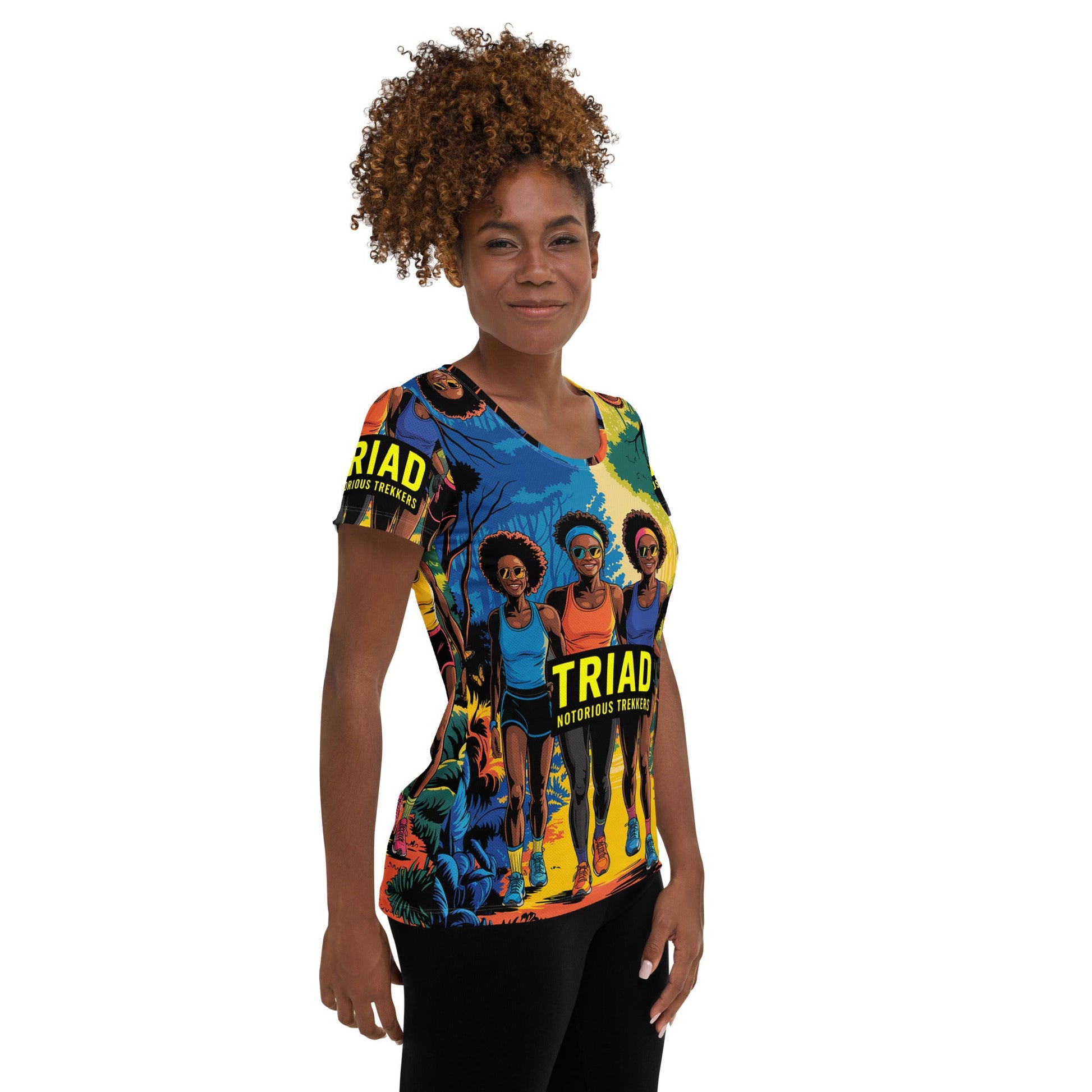 Women's Triad Notorious Trekkers Athletic T-Shirt - Bold Black Apparel