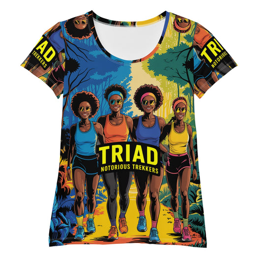 Women's Triad Notorious Trekkers Athletic T-Shirt - Bold Black Apparel