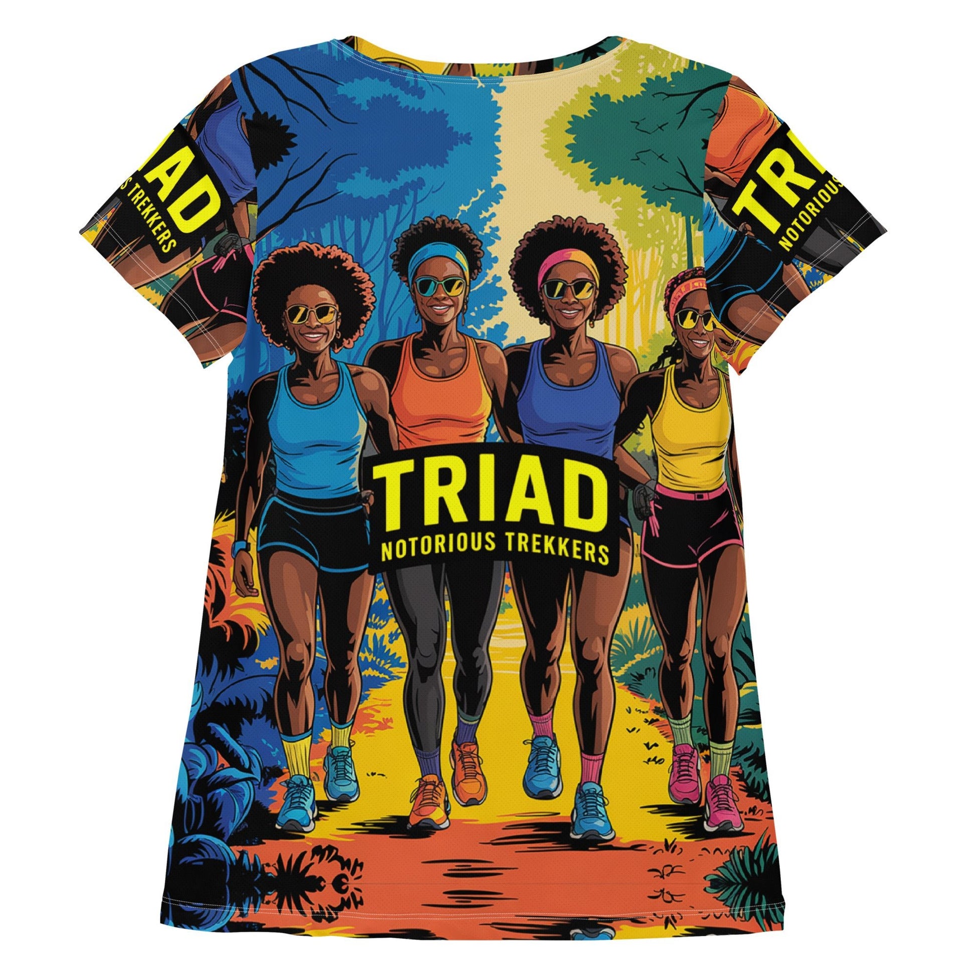 Women's Triad Notorious Trekkers Athletic T-Shirt - Bold Black Apparel