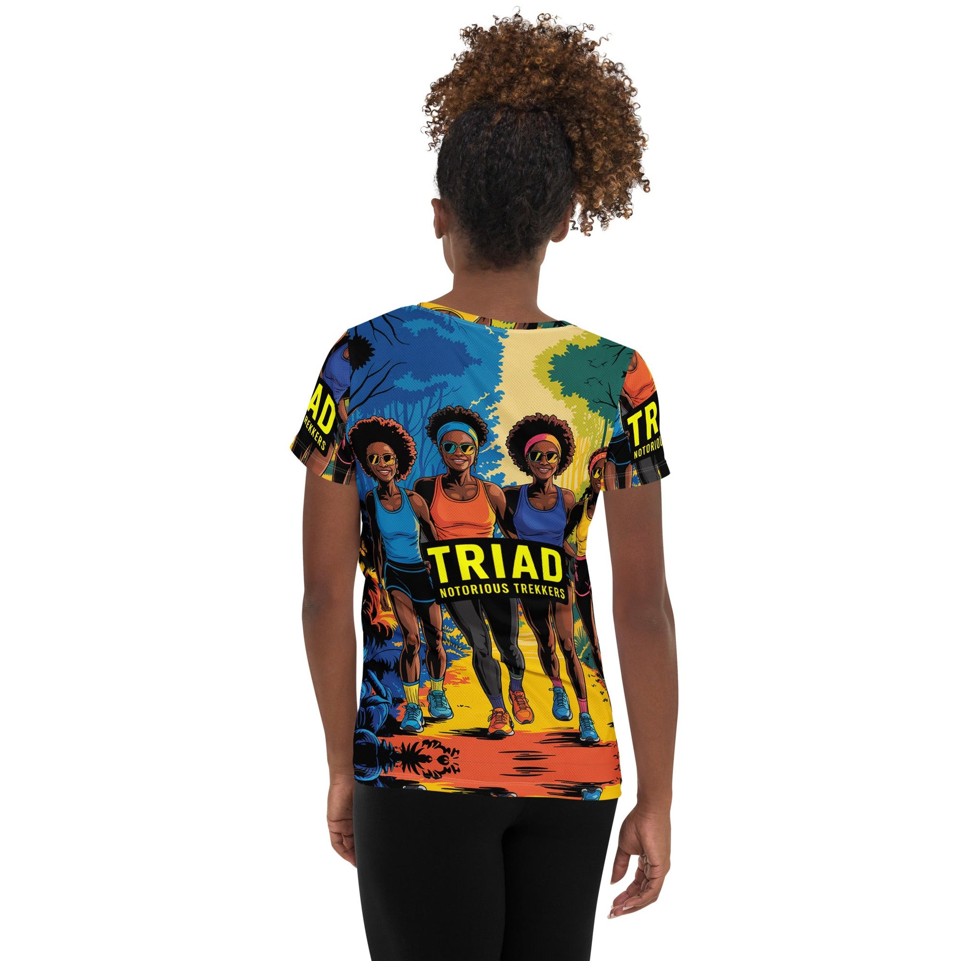 Women's Triad Notorious Trekkers Athletic T-Shirt - Bold Black Apparel