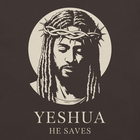 YESHUA He Saves T-Shirt - Bold Black Apparel