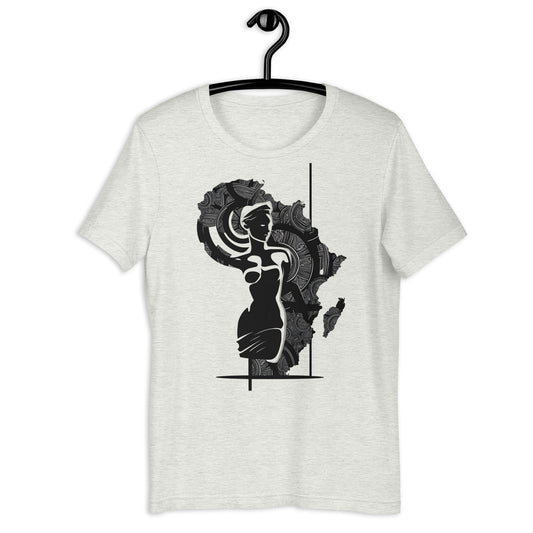 Abstract Africa Woman Art T-Shirt - Bold Black Apparel
