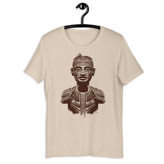 Abstract African Statue Art T-Shirt - Bold Black Apparel