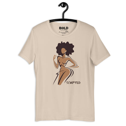 Abstract Sculpted T-Shirt - Bold Black Apparel