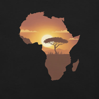 Africa Graphic Landscape T-Shirt - Bold Black Apparel