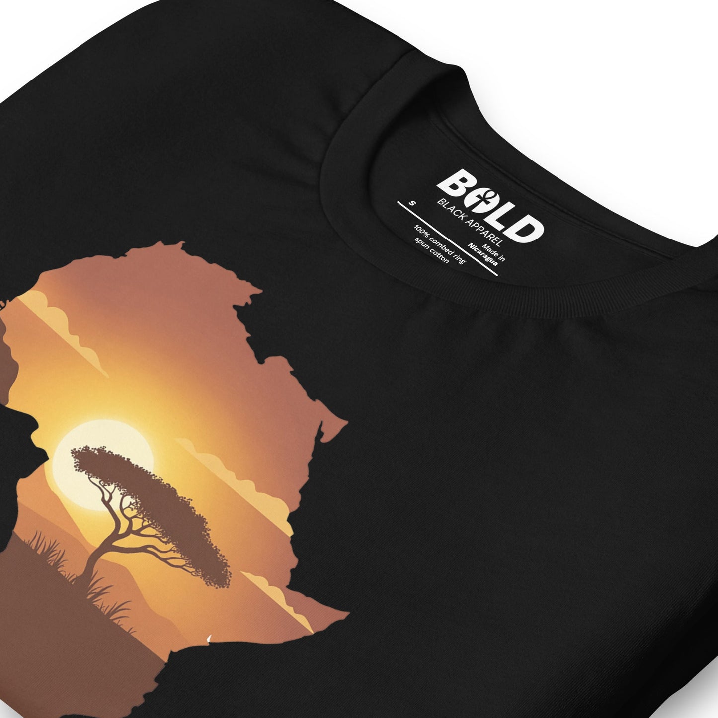 Africa Graphic Landscape T-Shirt - Bold Black Apparel