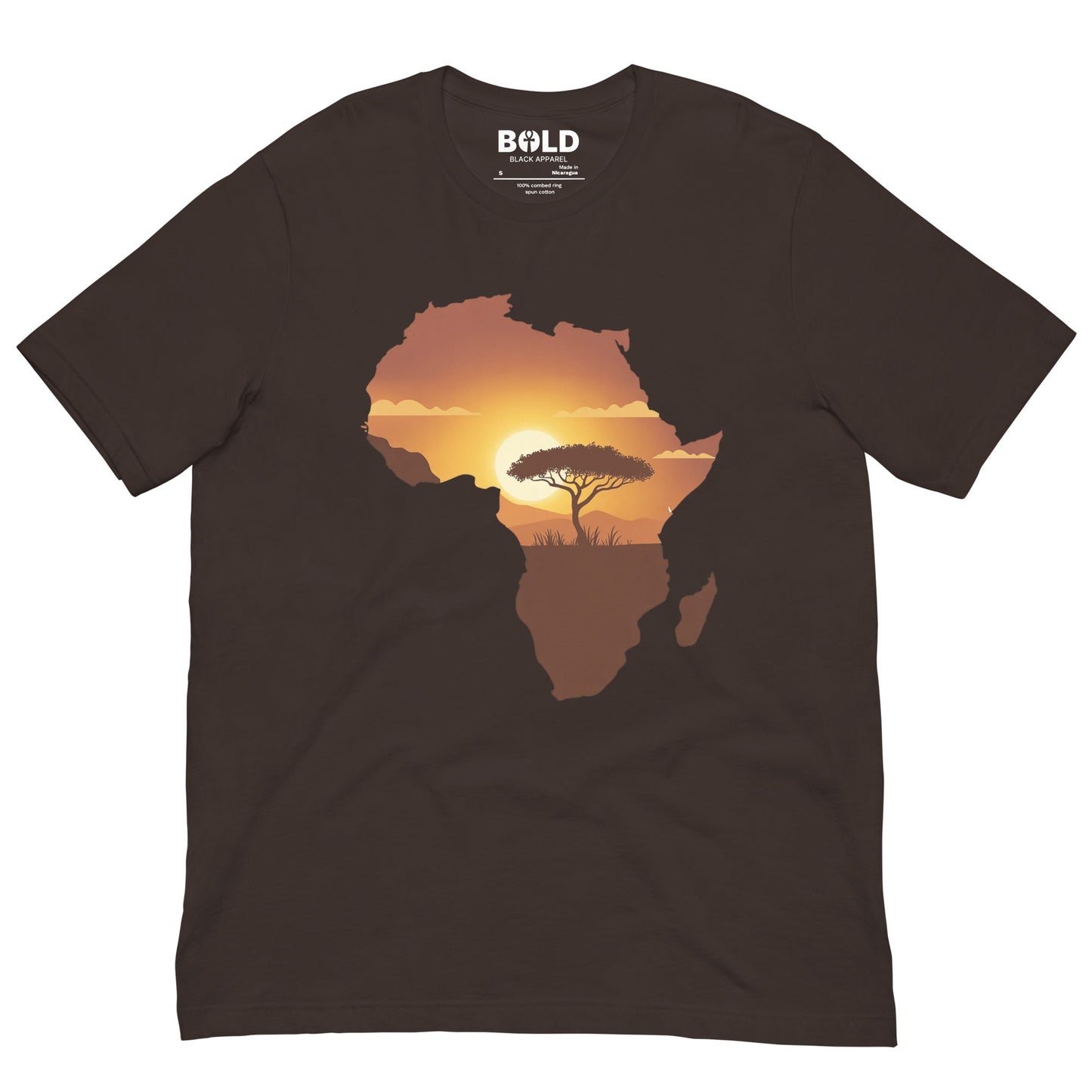 Africa Graphic Landscape T-Shirt - Bold Black Apparel