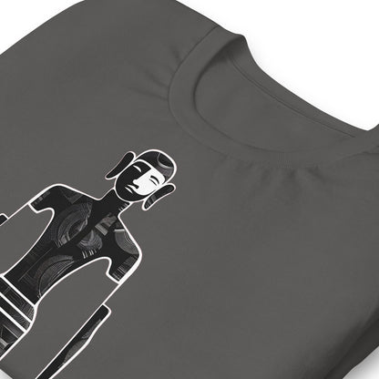 African Line Art Figure T-Shirt - Bold Black Apparel