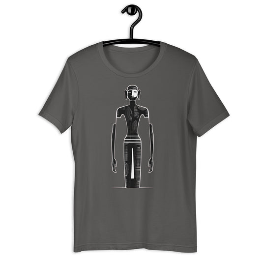 African Line Art Figure T-Shirt - Bold Black Apparel