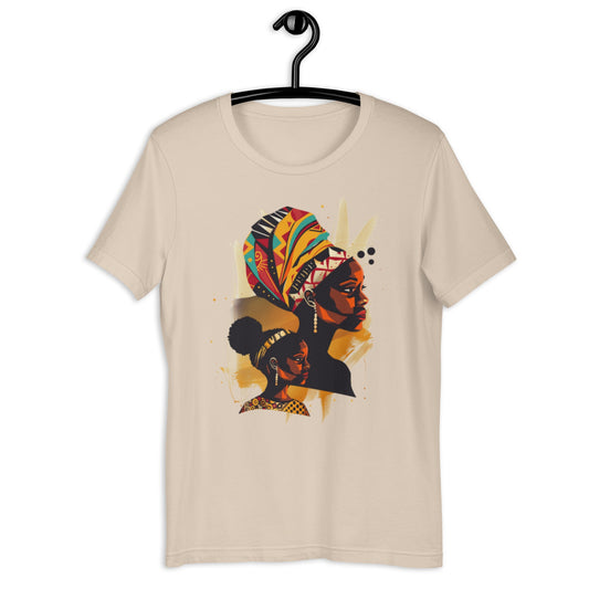African Mother & Daughter Ladies T-Shirt - Bold Black Apparel