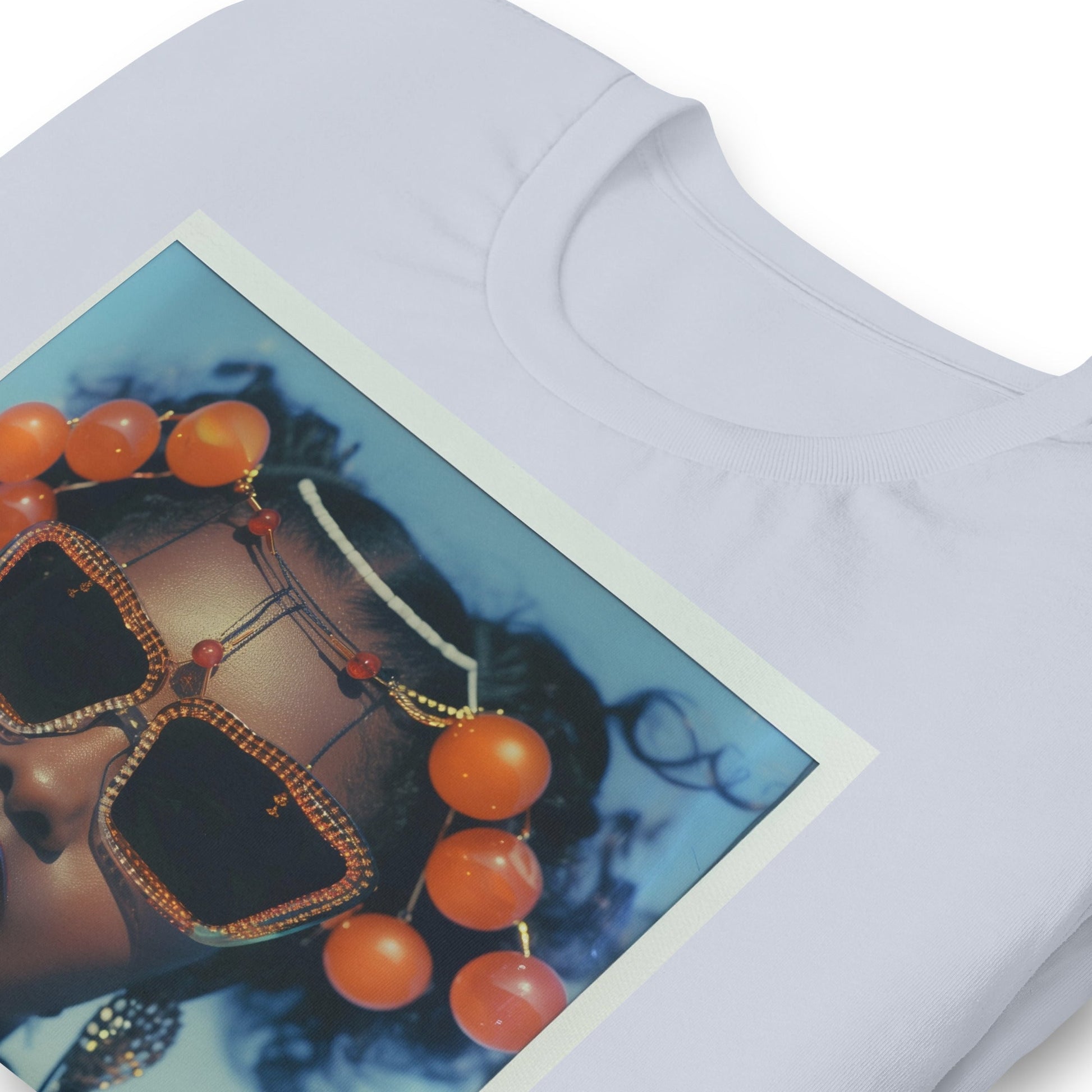 Afrofuturistic Black Woman Polaroid T-Shirt - Bold Black Apparel