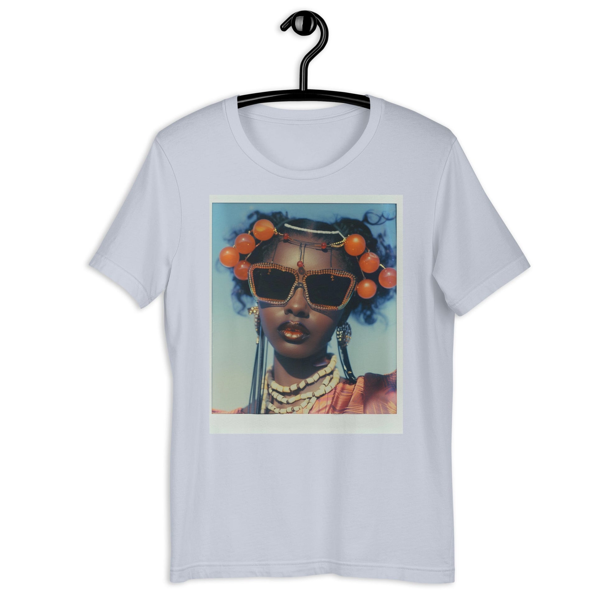 Afrofuturistic Black Woman Polaroid T-Shirt - Bold Black Apparel