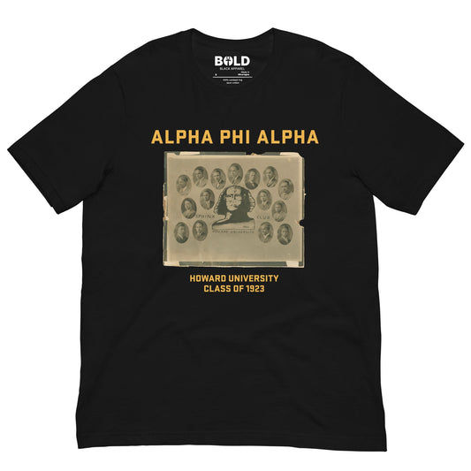 Alpha Phi Alpha Howard 1923 T-Shirt - Bold Black Apparel
