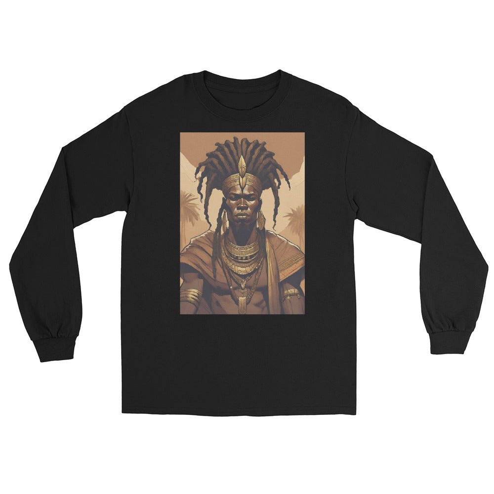 Ancient King Warrior Long Sleeve - Bold Black Apparel