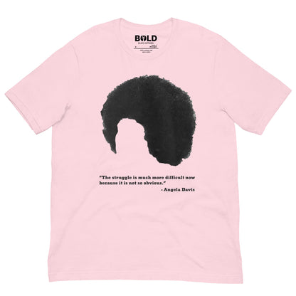 Angela Davis Afro & Quote T-Shirt - Bold Black Apparel