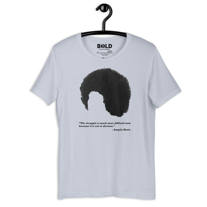 Angela Davis Afro & Quote T-Shirt - Bold Black Apparel