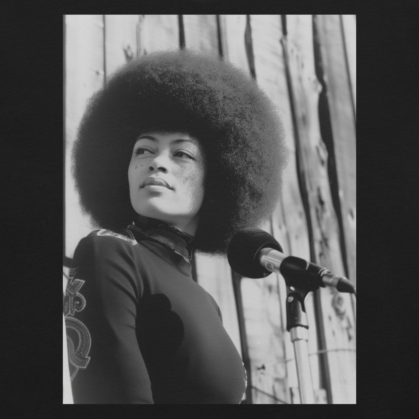 Angela Davis Photo T-Shirt - Bold Black Apparel