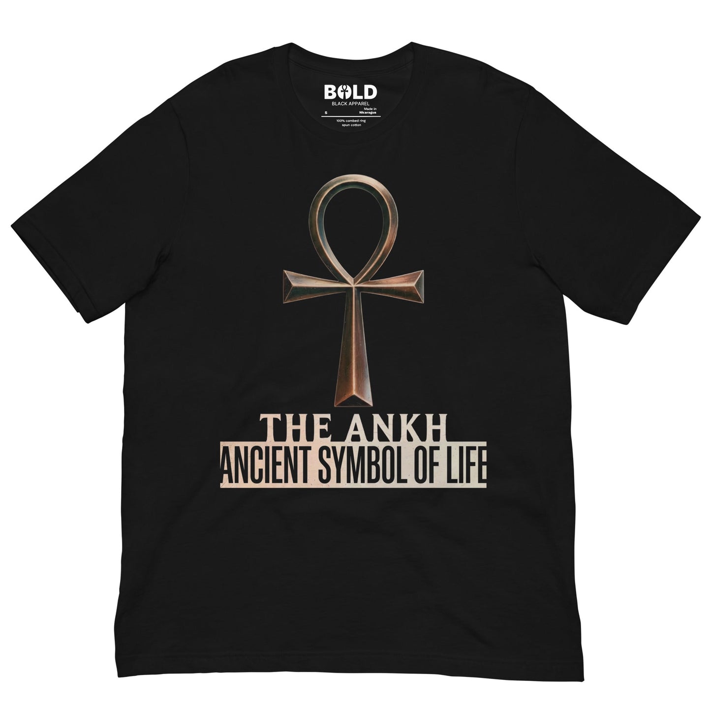 Ankh Symbol of Life T-Shirt - Bold Black Apparel