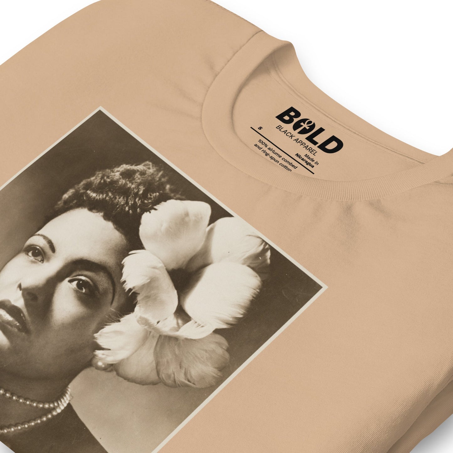 Billie Holiday Portrait T-Shirt - Bold Black Apparel