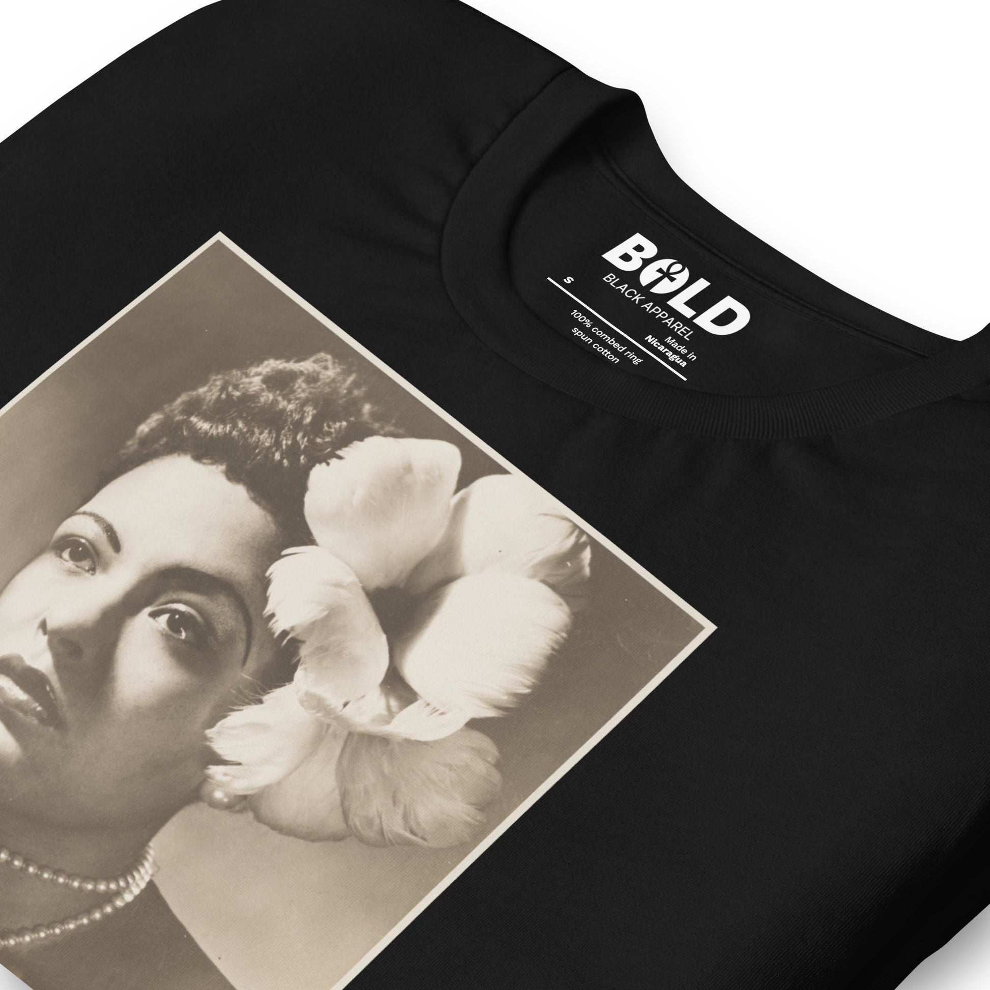 Billie Holiday Portrait T-Shirt - Bold Black Apparel
