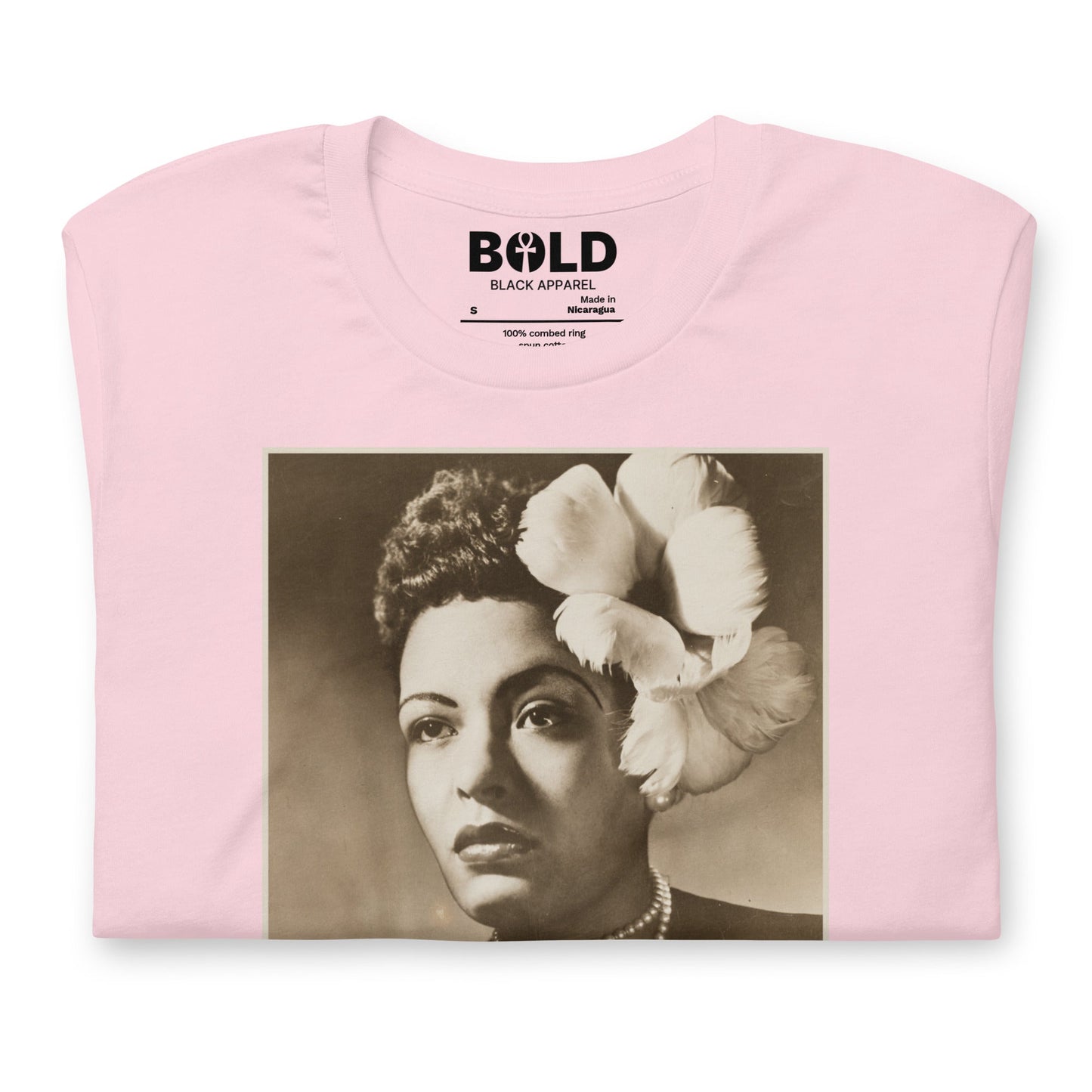 Billie Holiday Portrait T-Shirt - Bold Black Apparel