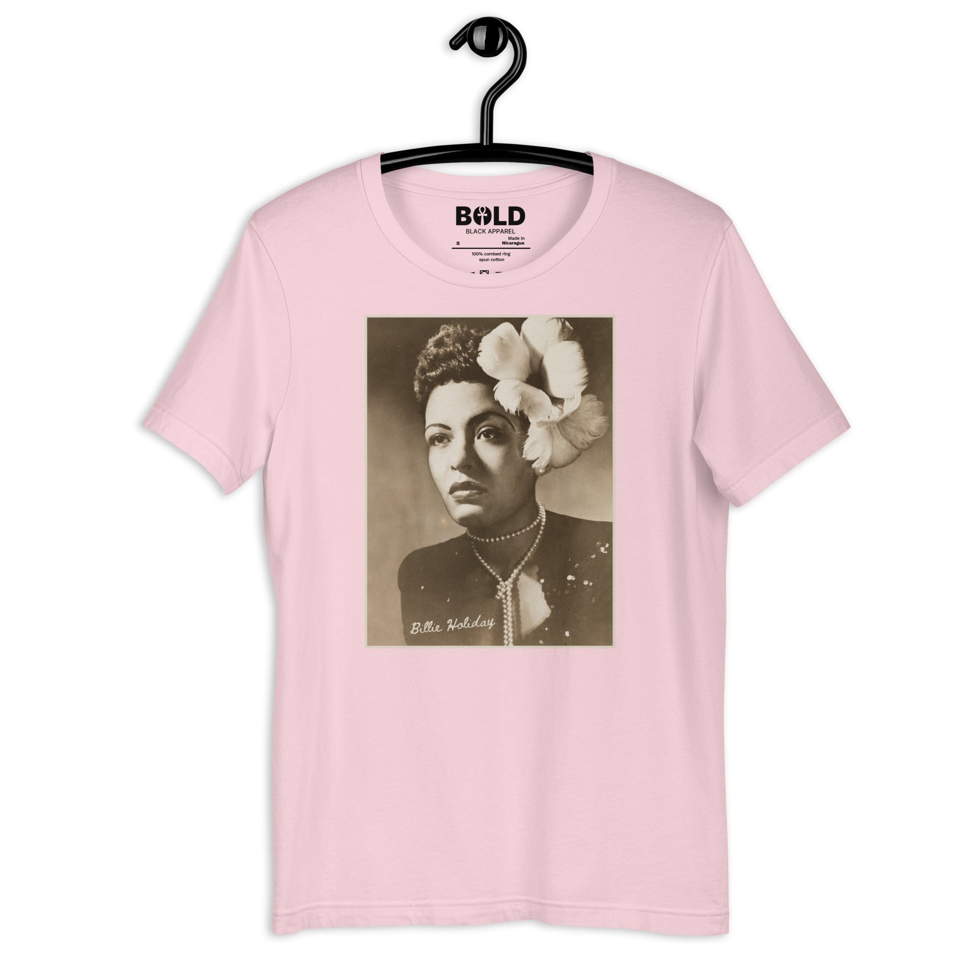 Billie Holiday Portrait T-Shirt - Bold Black Apparel