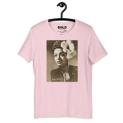 Billie Holiday Portrait T-Shirt - Bold Black Apparel