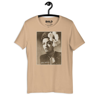 Billie Holiday Portrait T-Shirt - Bold Black Apparel