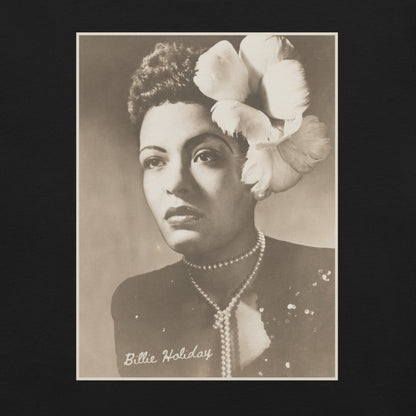 Billie Holiday Portrait T-Shirt - Bold Black Apparel