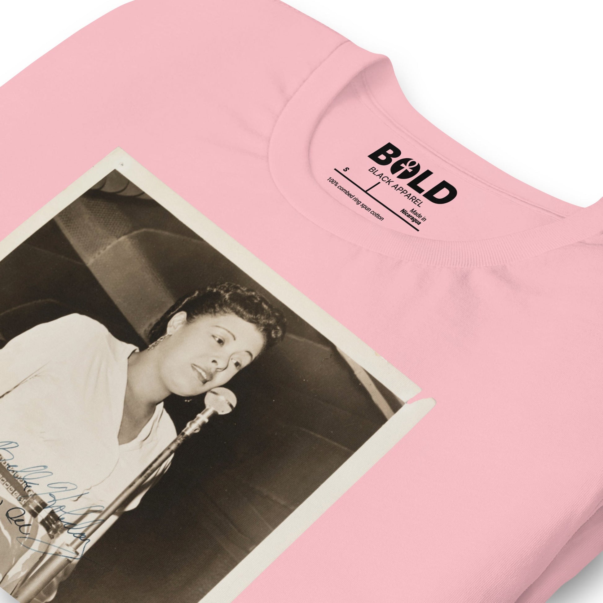 Billie Holiday Singing in Chicago T-Shirt - Bold Black Apparel