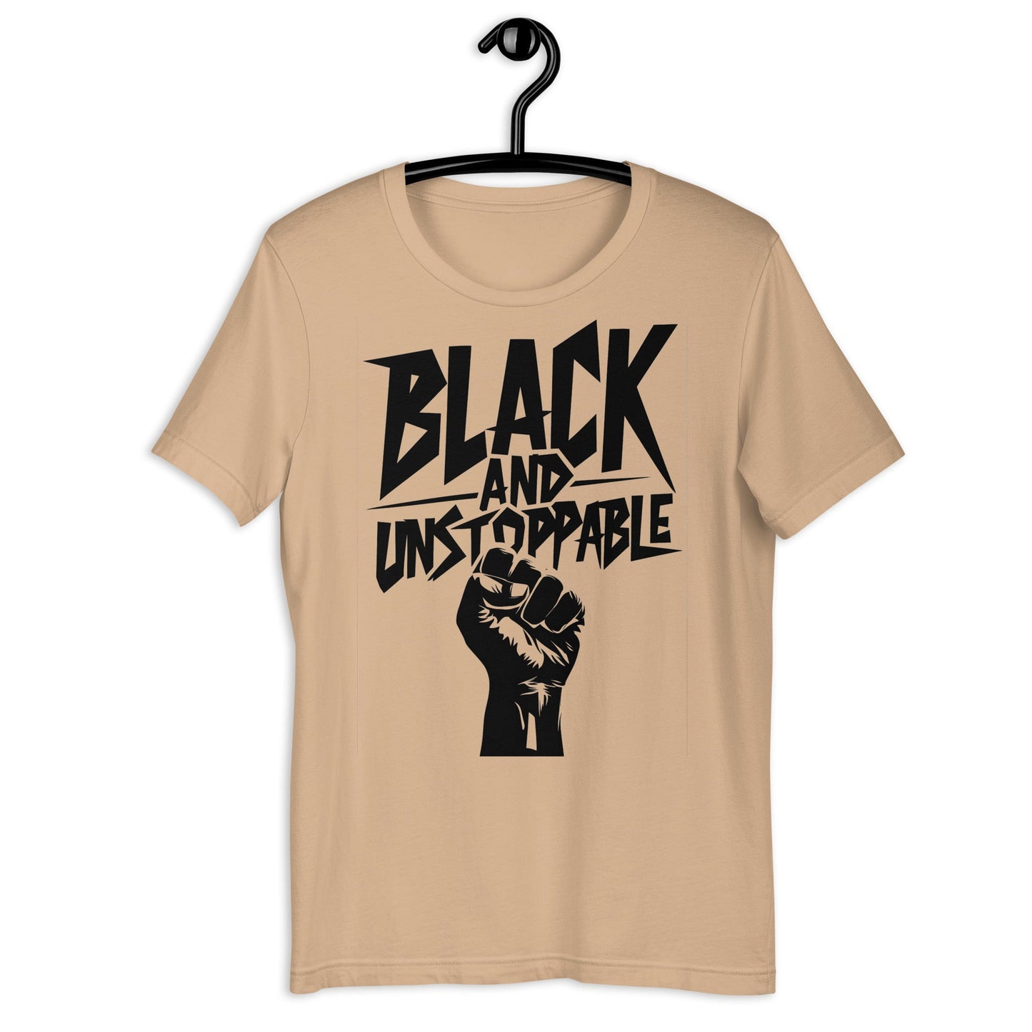 Black and Unstoppable Black Fist T-Shirt - Bold Black Apparel