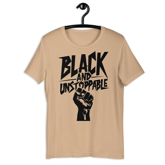 Black and Unstoppable Black Fist T-Shirt - Bold Black Apparel