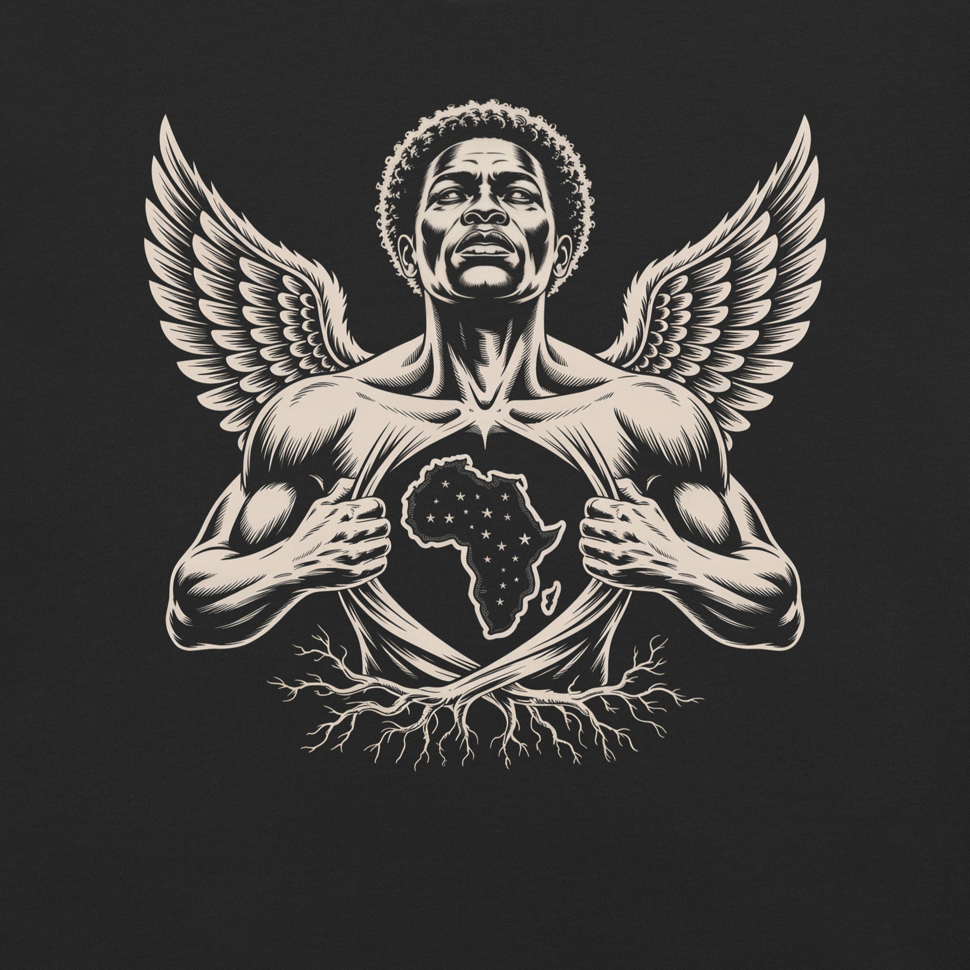 Black Angel Ancestor Premium T-Shirt - Bold Black Apparel