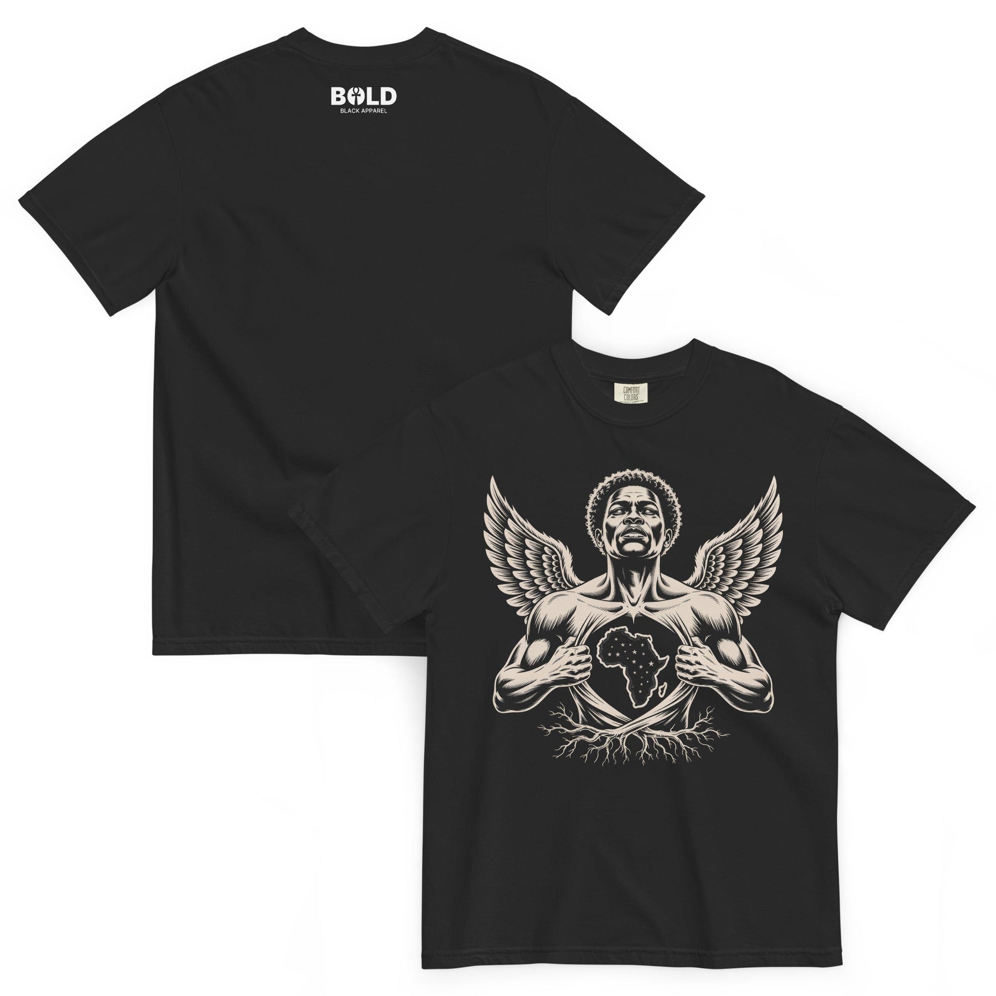 Black Angel Ancestor Premium T-Shirt - Bold Black Apparel