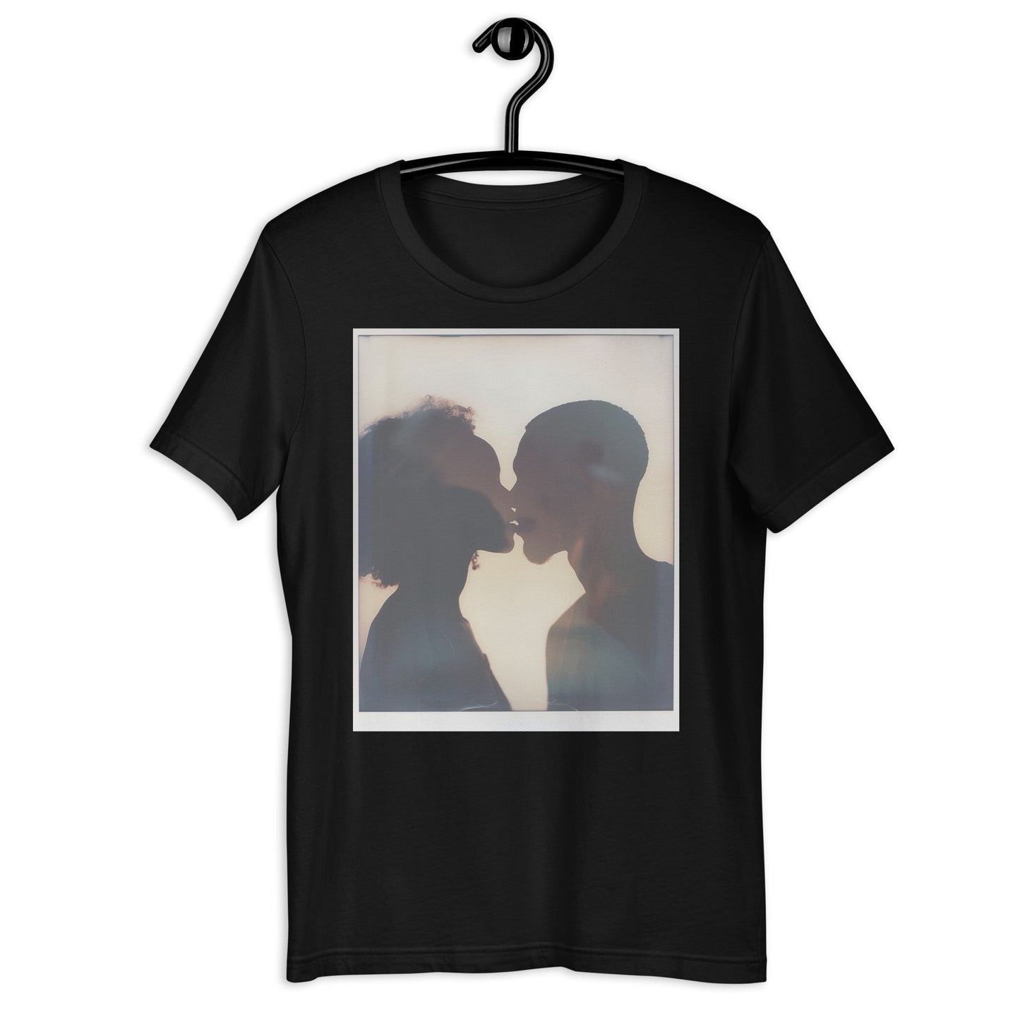 Black Couple Silhouette Polaroid T-Shirt - Bold Black Apparel