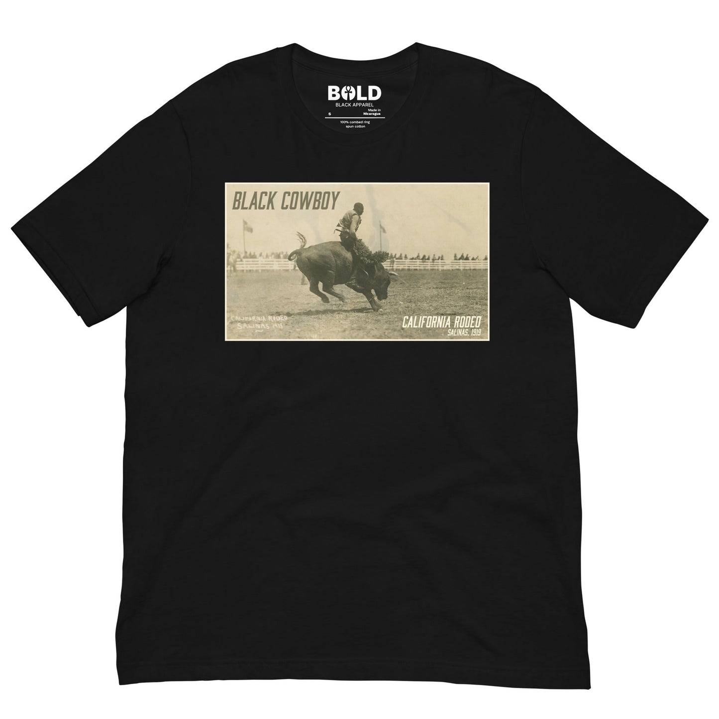 Black Cowboy T-Shirt - Bold Black Apparel
