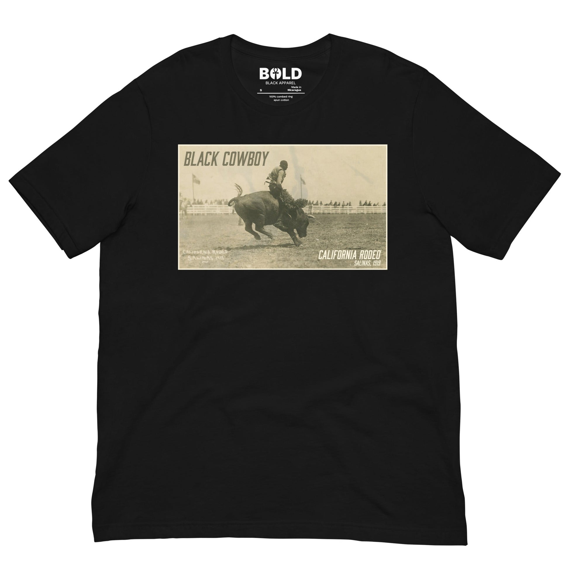 Black Cowboy T-Shirt - Bold Black Apparel