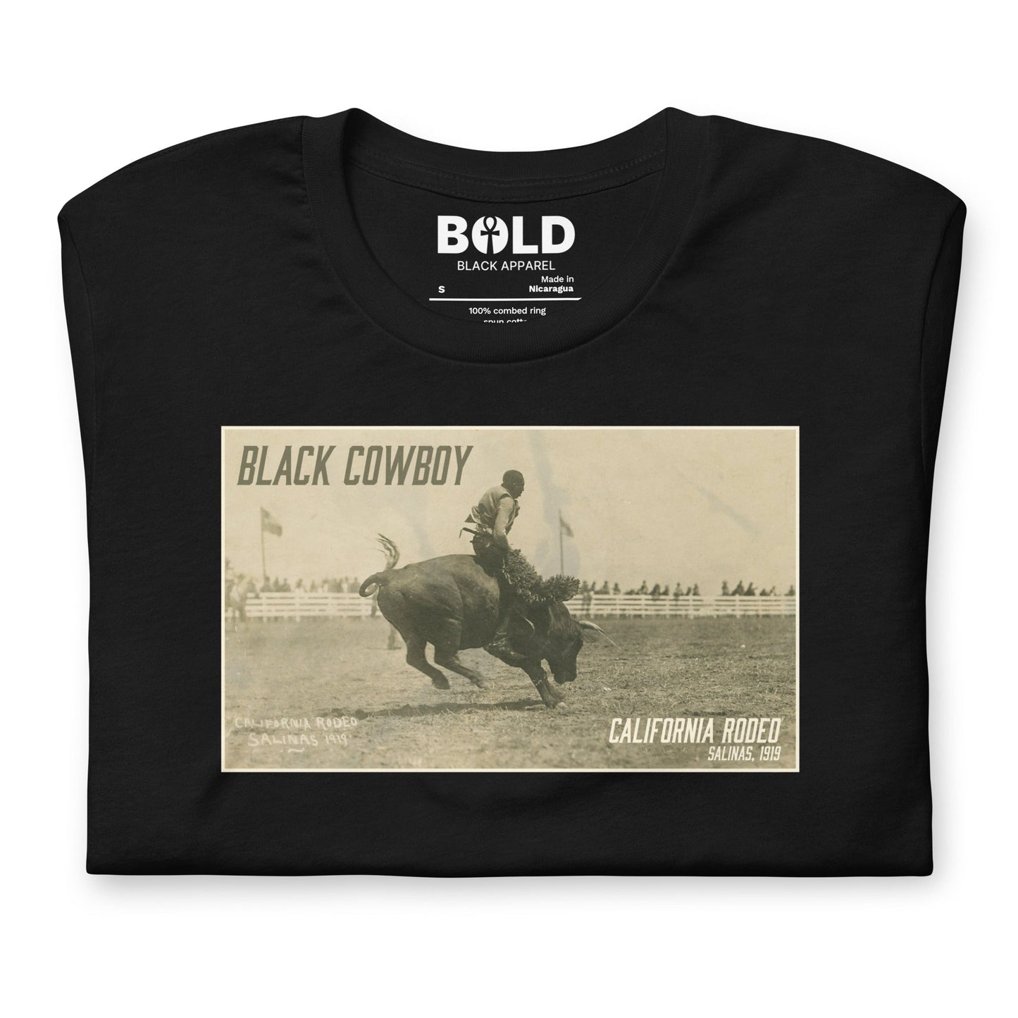 Black Cowboy T-Shirt - Bold Black Apparel