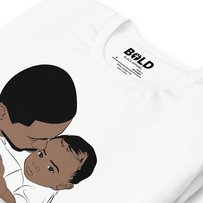 Black Dad Holding Baby T-Shirt - Bold Black Apparel