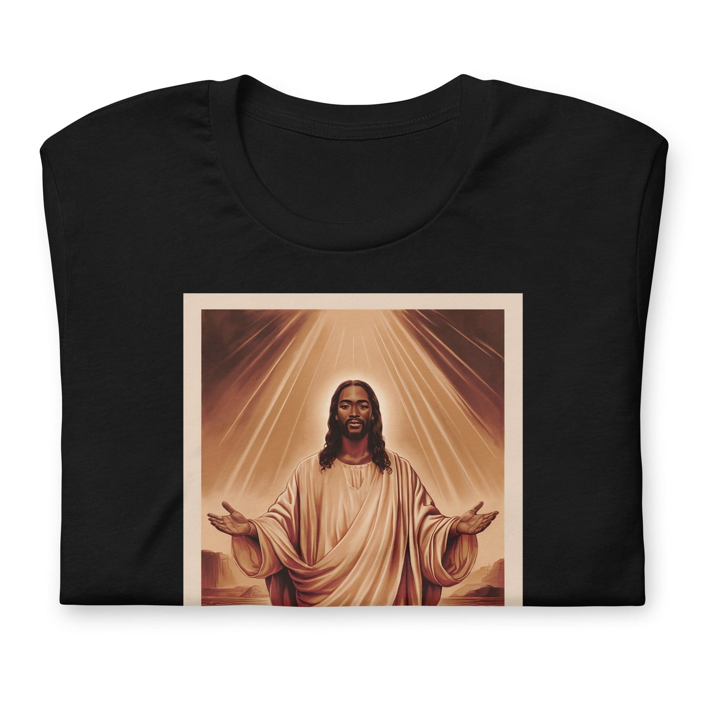 Black Jesus Portrait T-Shirt - Bold Black Apparel