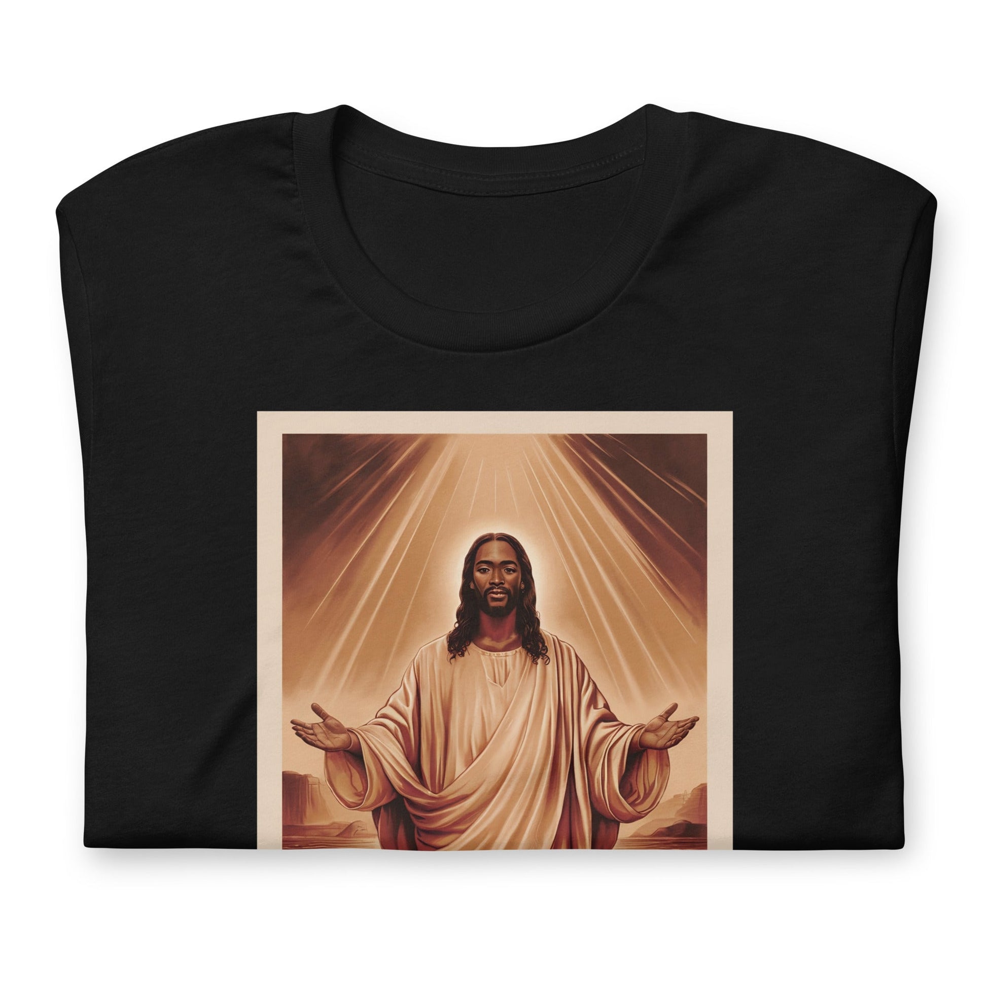 Black Jesus Portrait T-Shirt - Bold Black Apparel