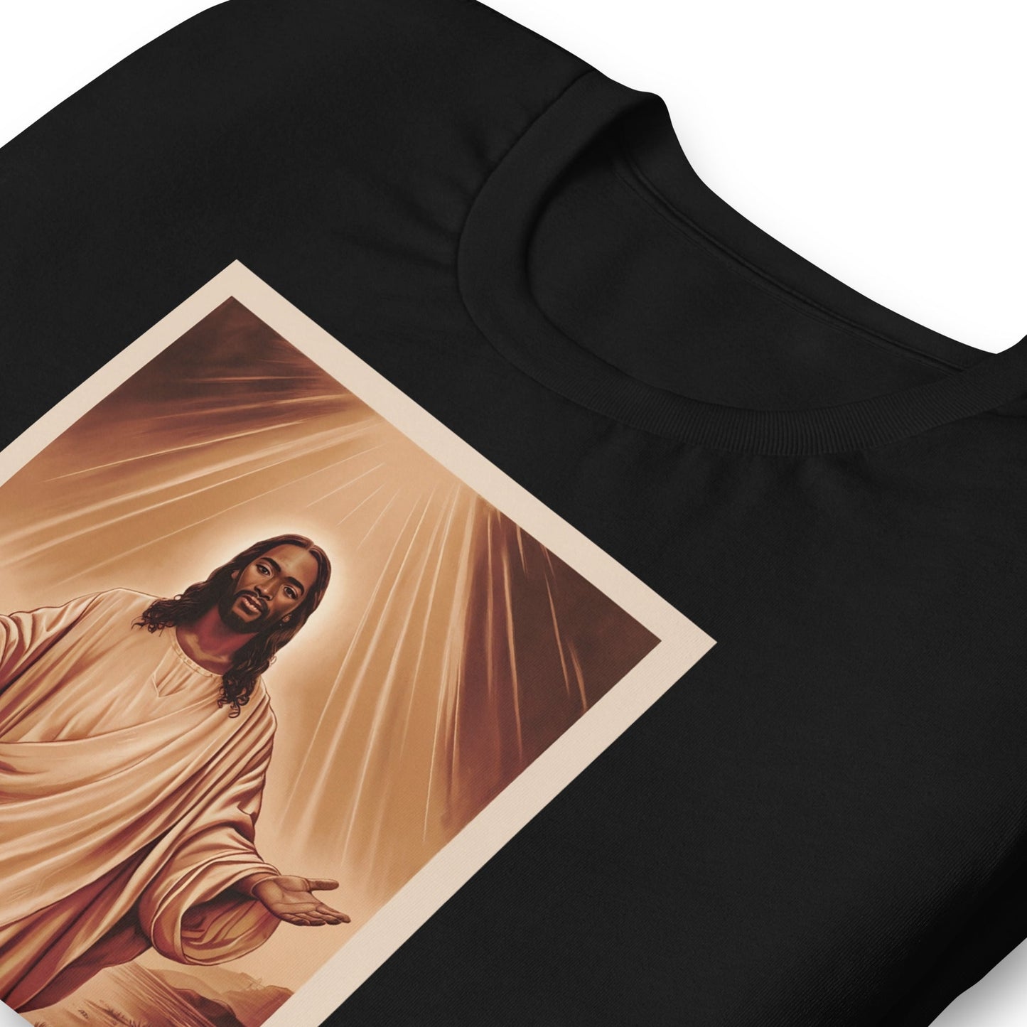 Black Jesus Portrait T-Shirt - Bold Black Apparel