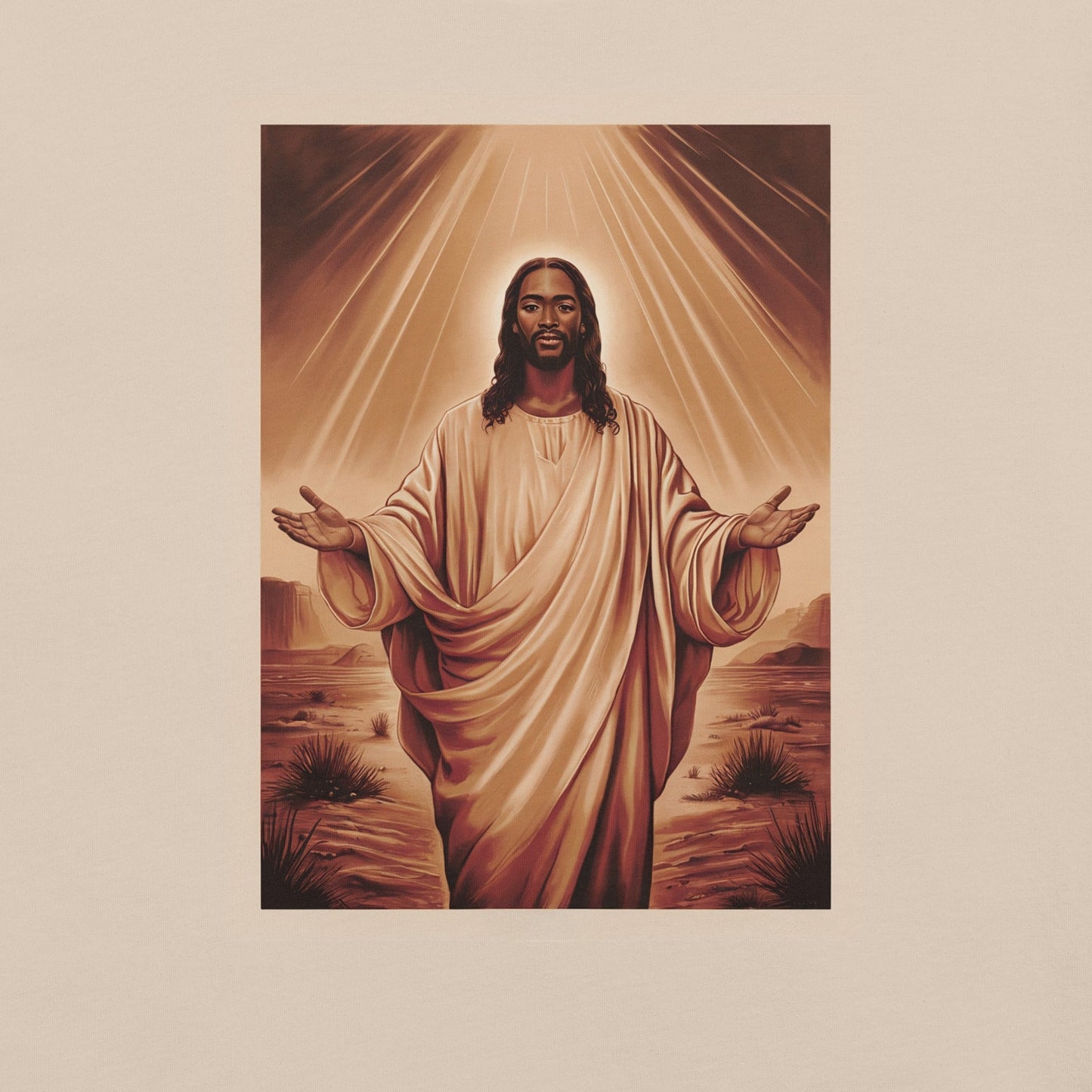 Black Jesus Portrait T-Shirt - Bold Black Apparel